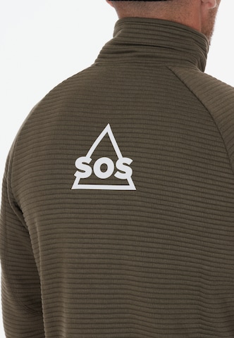 SOS Athletic Zip-Up Hoodie 'Muju' in Brown