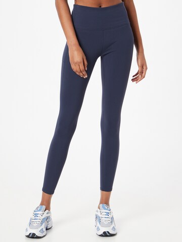 SKECHERS Skinny Sportbroek in Blauw: voorkant