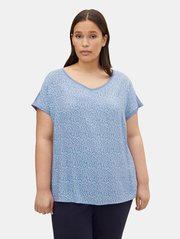 Tom Tailor Women + Shirt in Blauw: voorkant