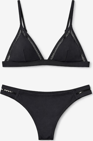 juoda Gisela Trikampė Bikinis: priekis