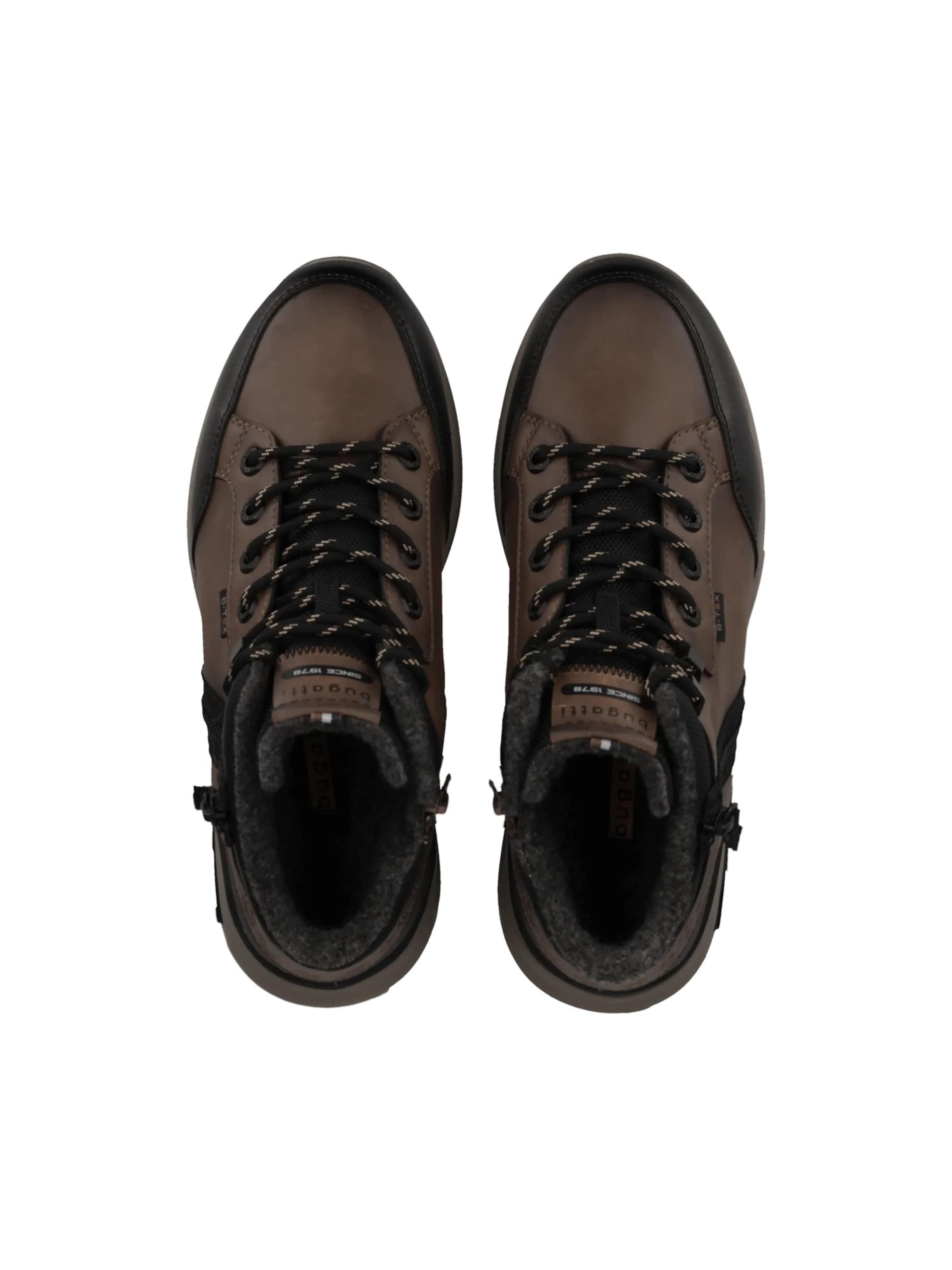 Boots stringati di bugatti in marrone