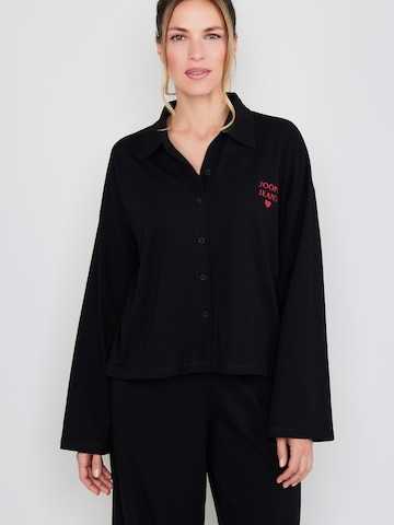 Joop Jeans - Camisa de pijama ' After Dark ' em preto: frente