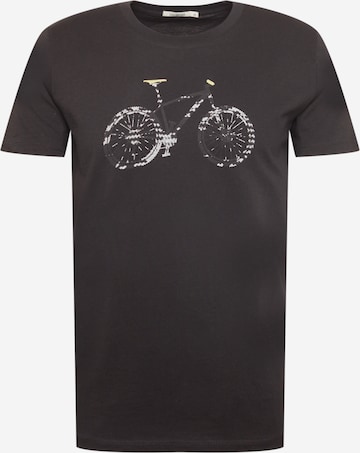 GREENBOMB T-Shirt 'Bike' in Schwarz: front