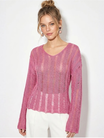 Top 'Strickoberteile' di Bianco Lucci in rosa: frontale