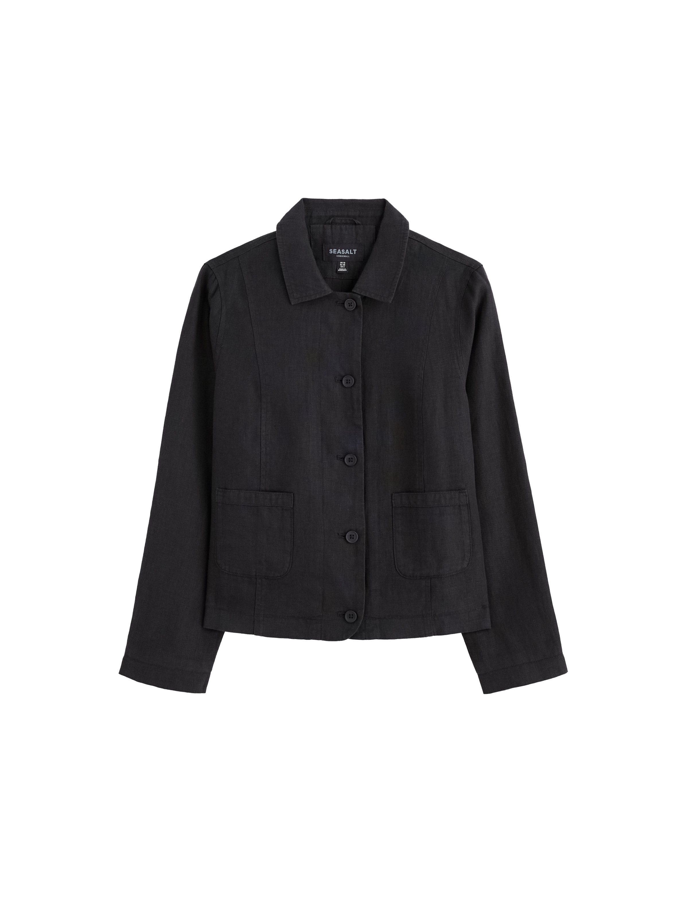 Seasalt Cornwall Tussenjas 'Arame' in Zwart: voorkant