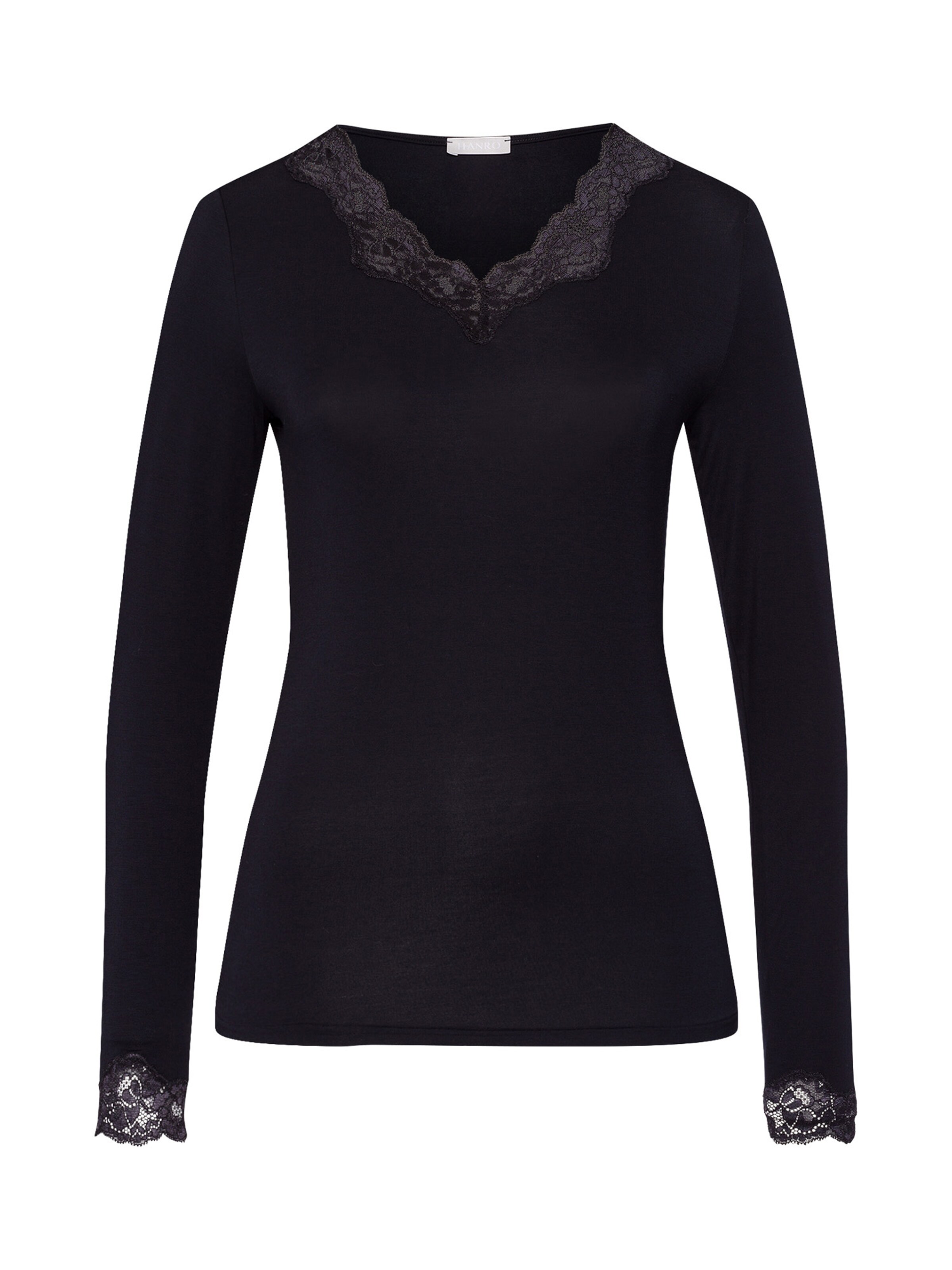 Chemise de nuit 'Dana' Hanro en noir : devant
