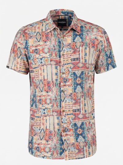 KOROSHI Chemise en XXXL en beige / bleu / jaune / menthe / rouge / blanc, Vue avec produit