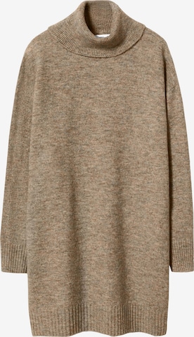 MANGO Knitted dress 'Taldora' in Beige: front