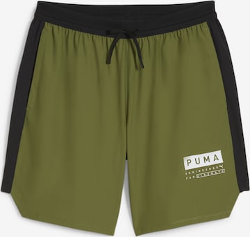 Regular Pantalon de sport 'Fuse 7' PUMA en vert : devant