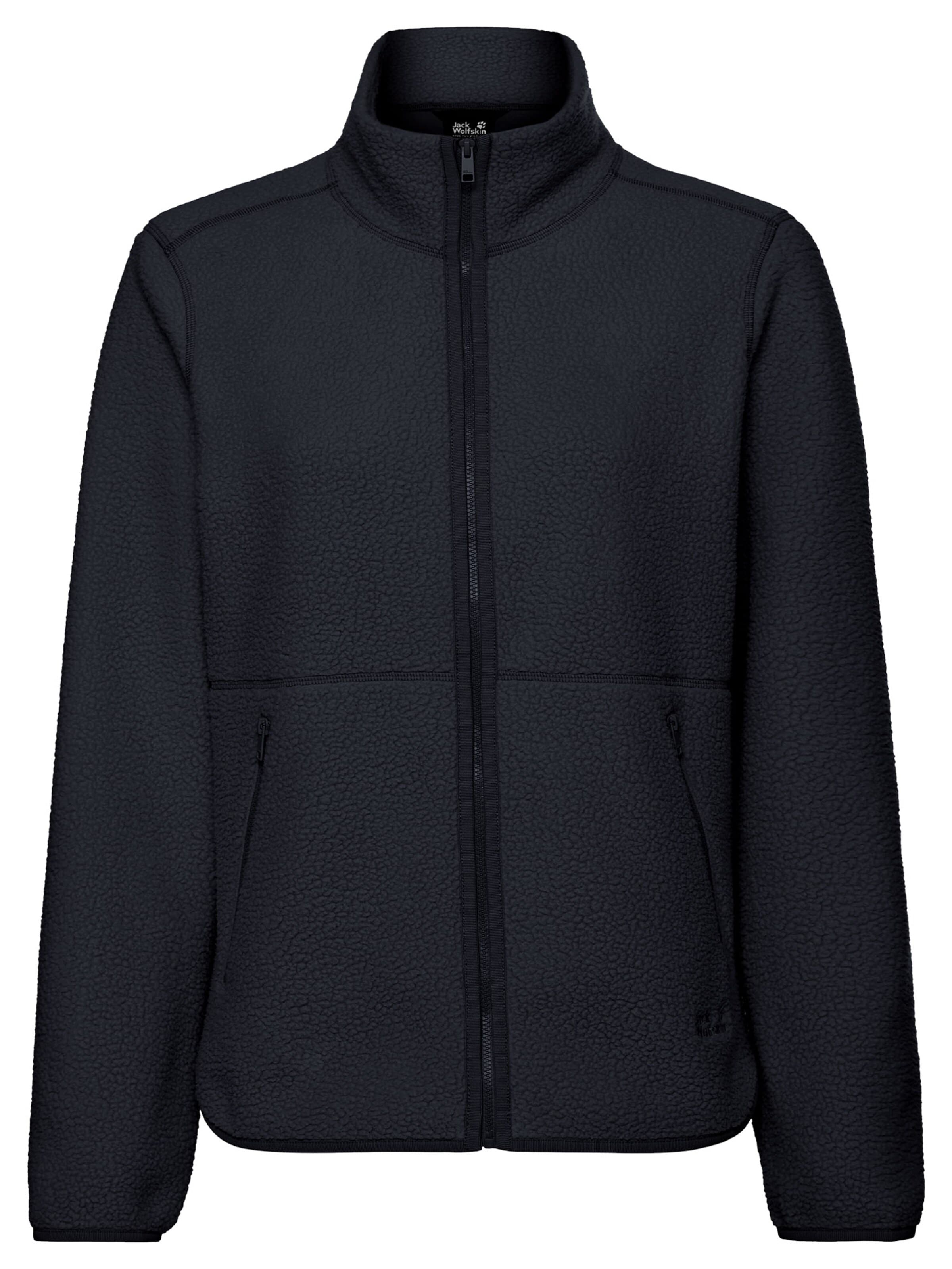 JACK WOLFSKIN Fleecejacke 'Lite Curl Full-Zip'‌‌‌‌‌‌ in Blau: Vorderseite
