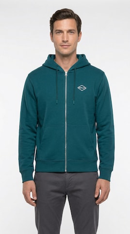 REPLAY Sweatjacke in Grün: Vorderseite