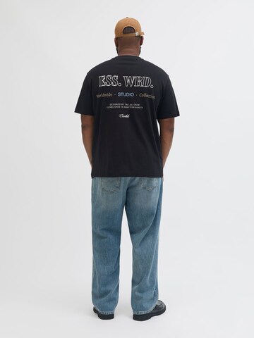 Jack & Jones Plus T-shirt 'JJEURBAN EDGE STUDIO' i svart