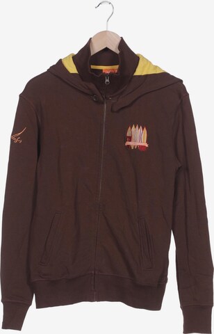 SANSIBAR Sweatshirt & Zip-Up Hoodie in M in Brown: front