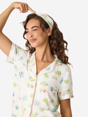 PJ Salvage Pyjama 'Limes & Sunshine' in Wit