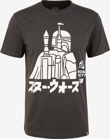 Recovered Shirt 'Star Wars Boba Fett Japanese' in Grey: front