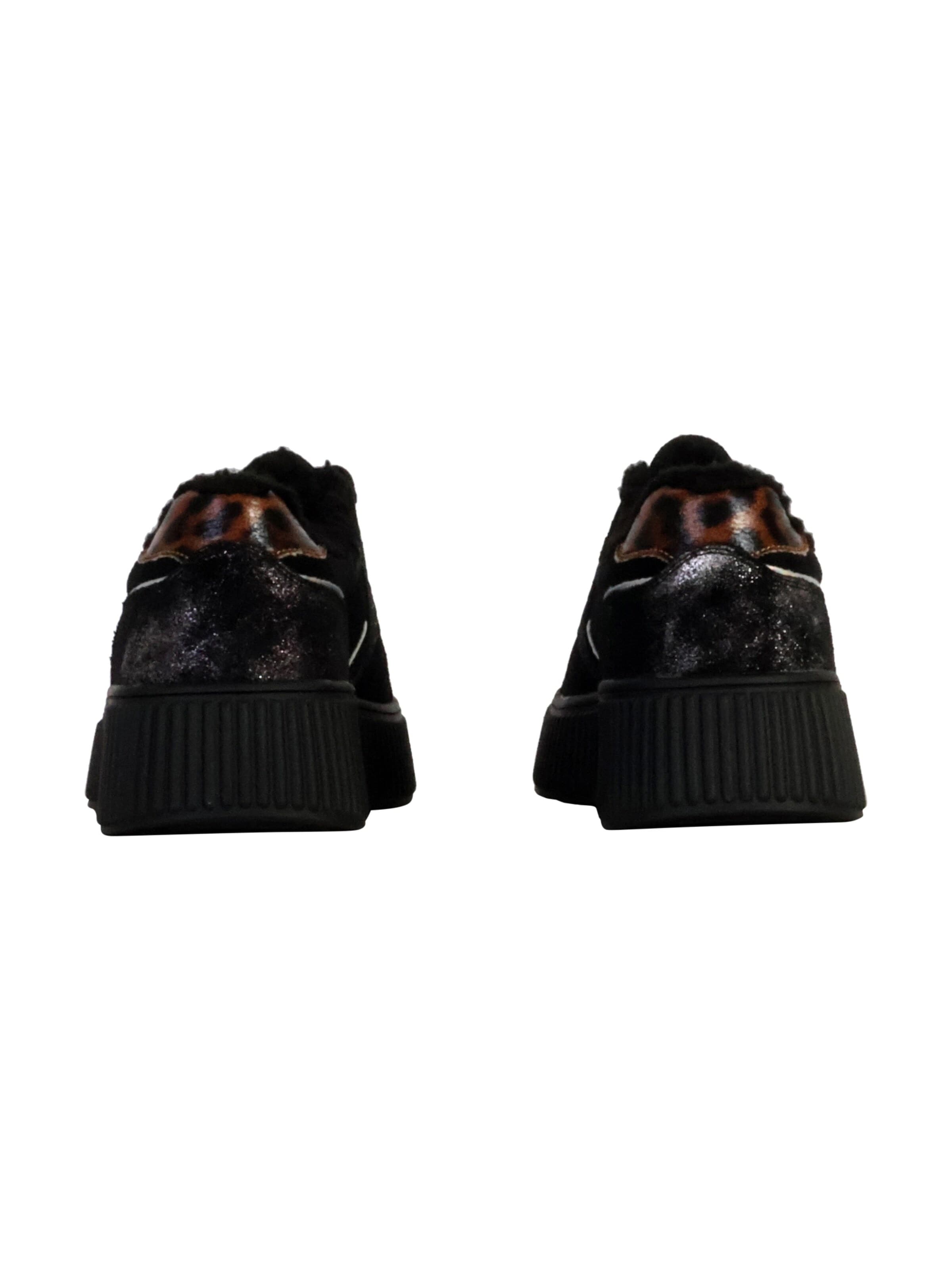 Chaussure de sport à lacets 'Alénoa-Sneaker aus Leder' The Divine Factory en noir