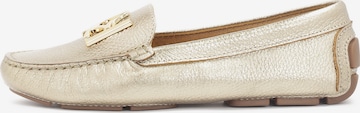 Kazar Moccasins in Gold: front