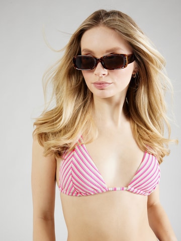 HOLLISTER Triangel Bikinitop in Pink: predná strana