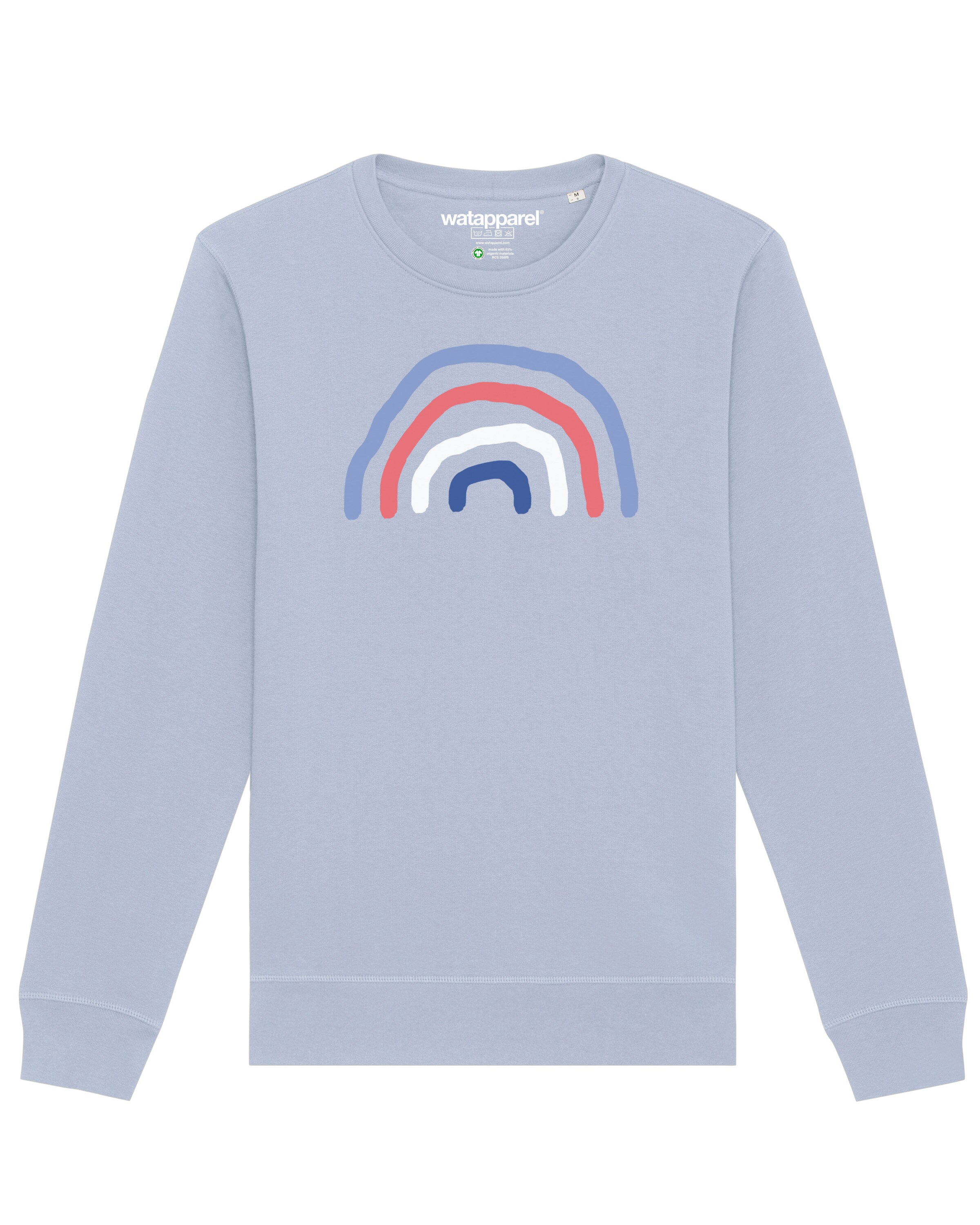 Sweat-shirt ' Regenbogen ' Watapparel en bleu : devant