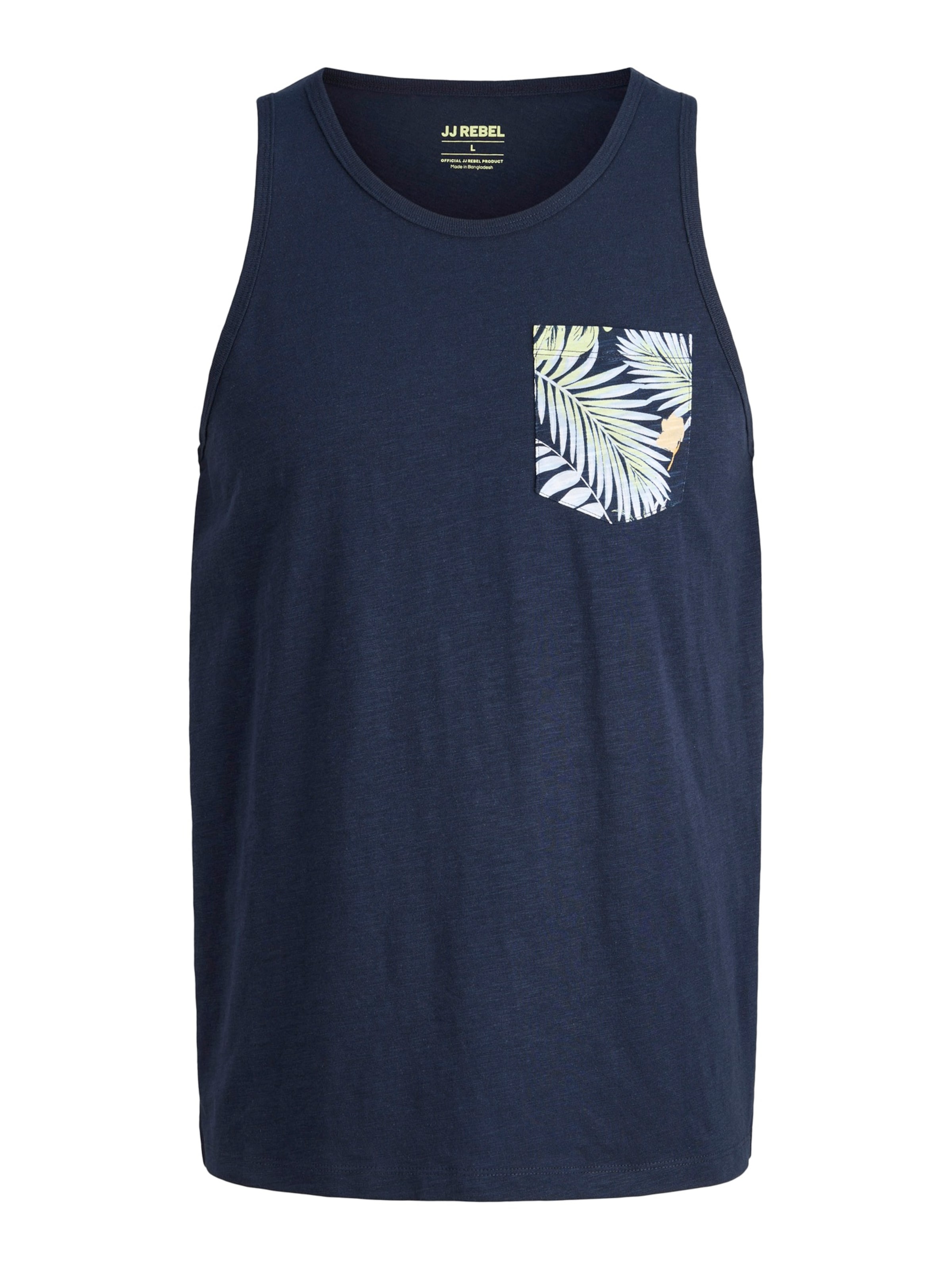 JJ Rebel Póló 'JREBRUSSEL FLOWER' - kék: elől