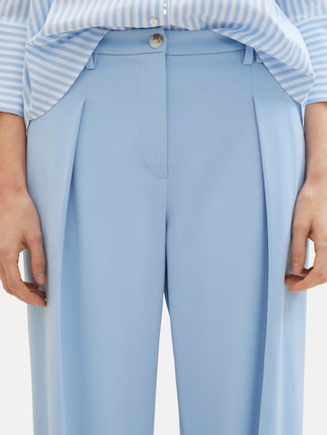 Wide Leg Pantalon à pince 'Lea' TOM TAILOR en bleu