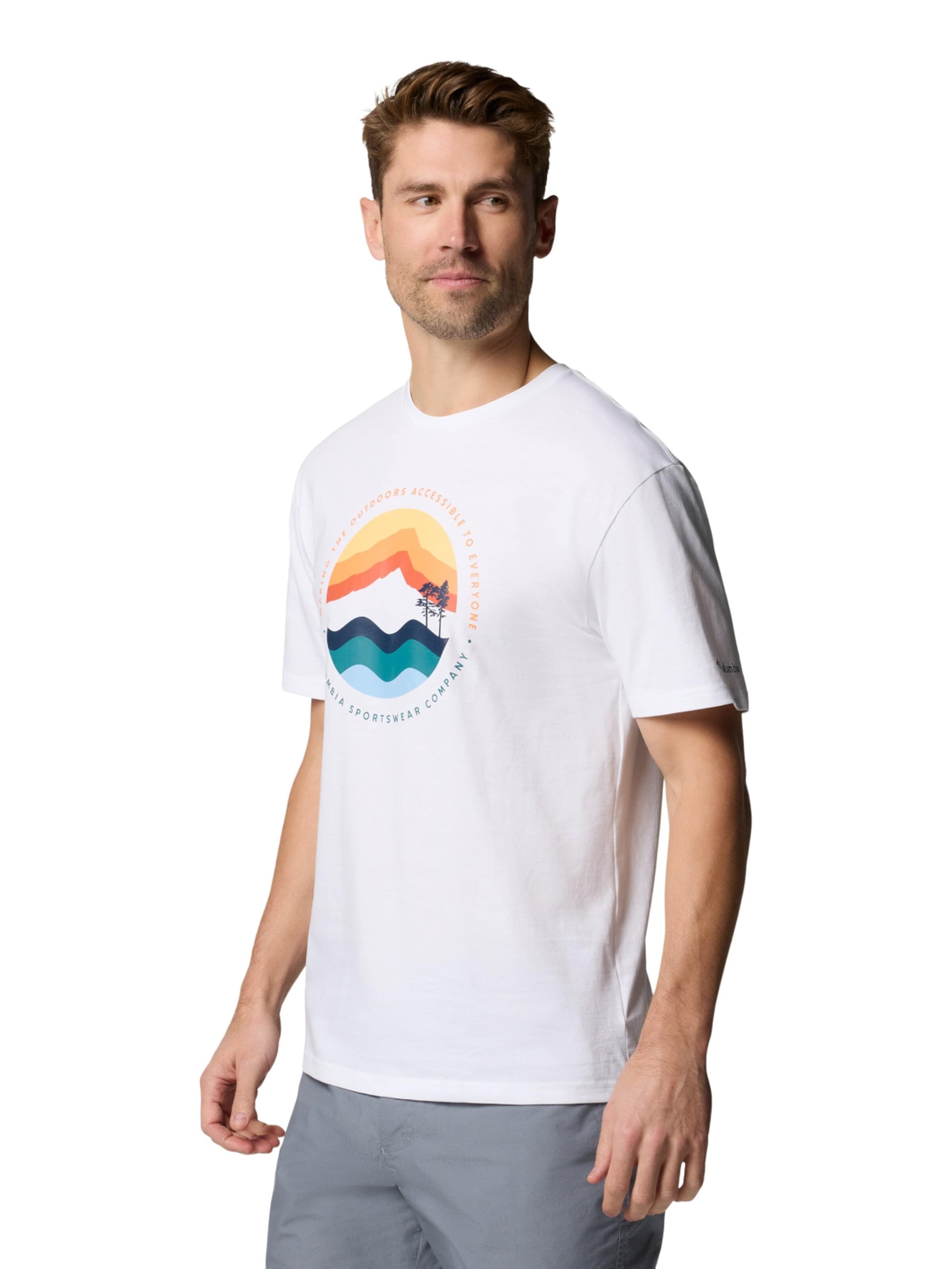 COLUMBIA Shirt 'Columbia Path Lake II Graphic' in White