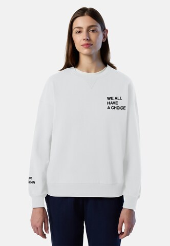 North Sails Sweatshirt in White: front