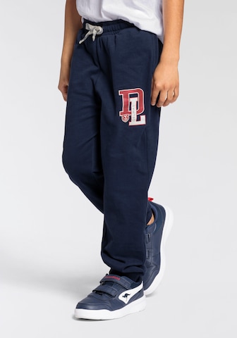 DELMAO Tapered Pants in Blue: front