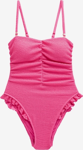 rožinė Next Bandeau Uždaras maudymosi kostiumėlis: priekis