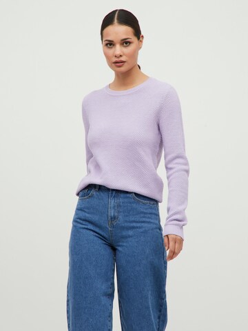 VILA Sweater 'Chassa' in Purple: front