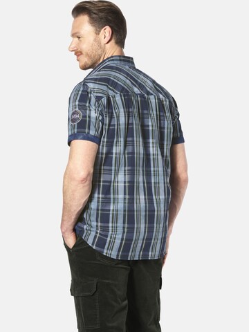 Jan Vanderstorm Comfort fit Button Up Shirt ' Landotan ' in Blue