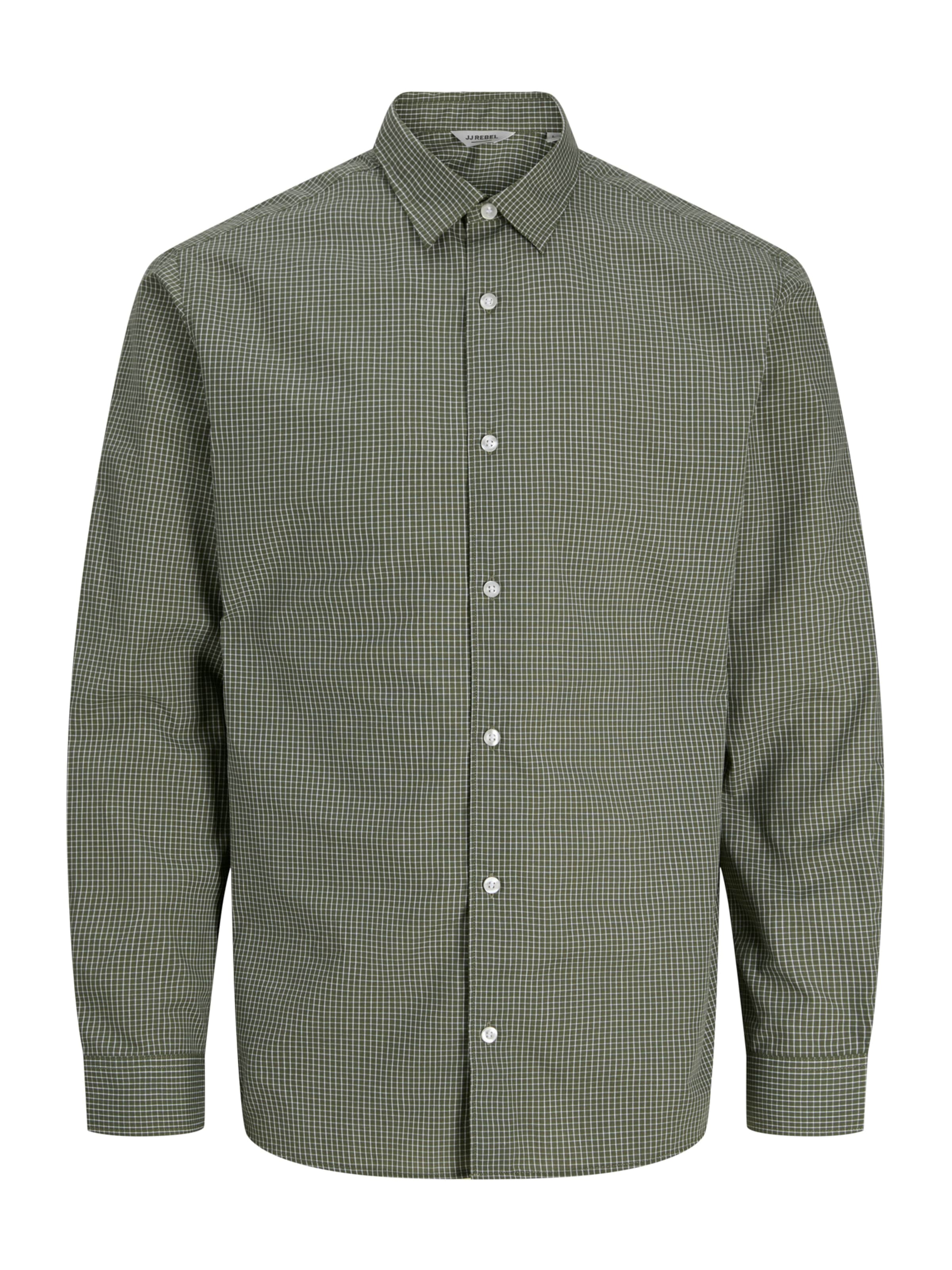 JJ Rebel Regularny krój Koszula 'JREBGAVIN' w kolorze zielony: przód