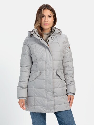 CAMEL ACTIVE Gesteppte Jacke mit abnehmbarer Kapuze in Grau: Vorderseite