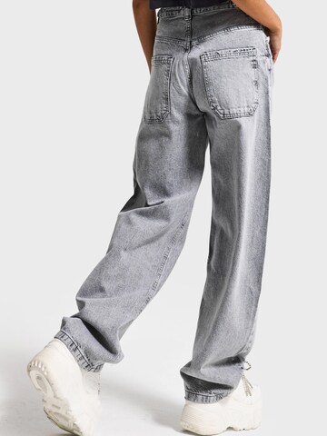 IT'S BASIC Loosefit Jeans 'Skater Mid Rise Jeans' in Grijs
