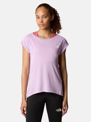 T-shirt fonctionnel THE NORTH FACE en violet : devant