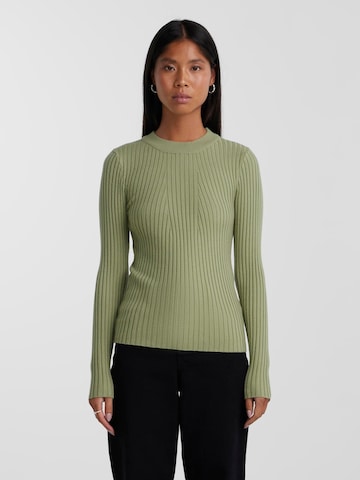 PIECES Sweter 'CRISTA' w kolorze zielony: przód