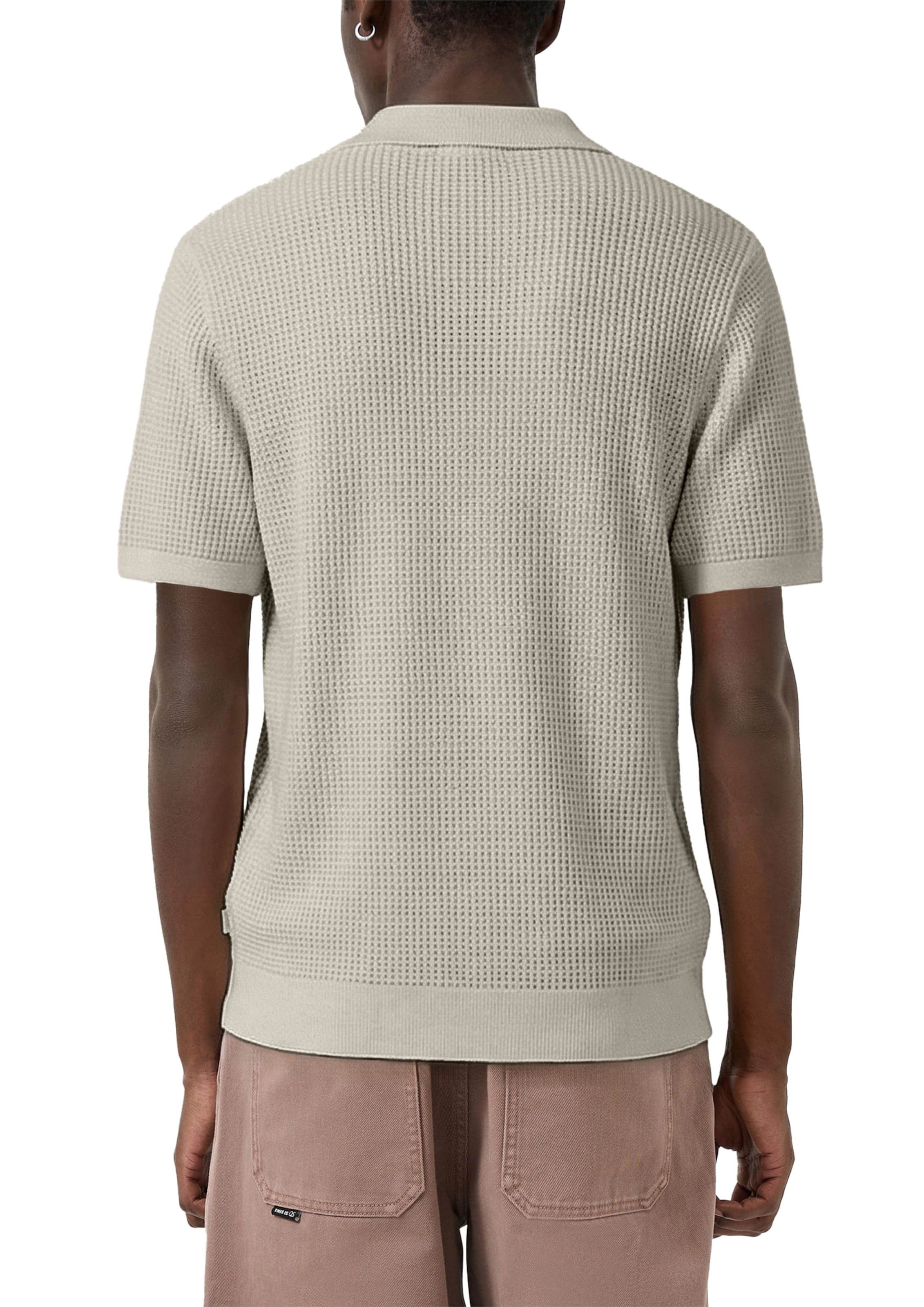 QS Strickpolo in Beige