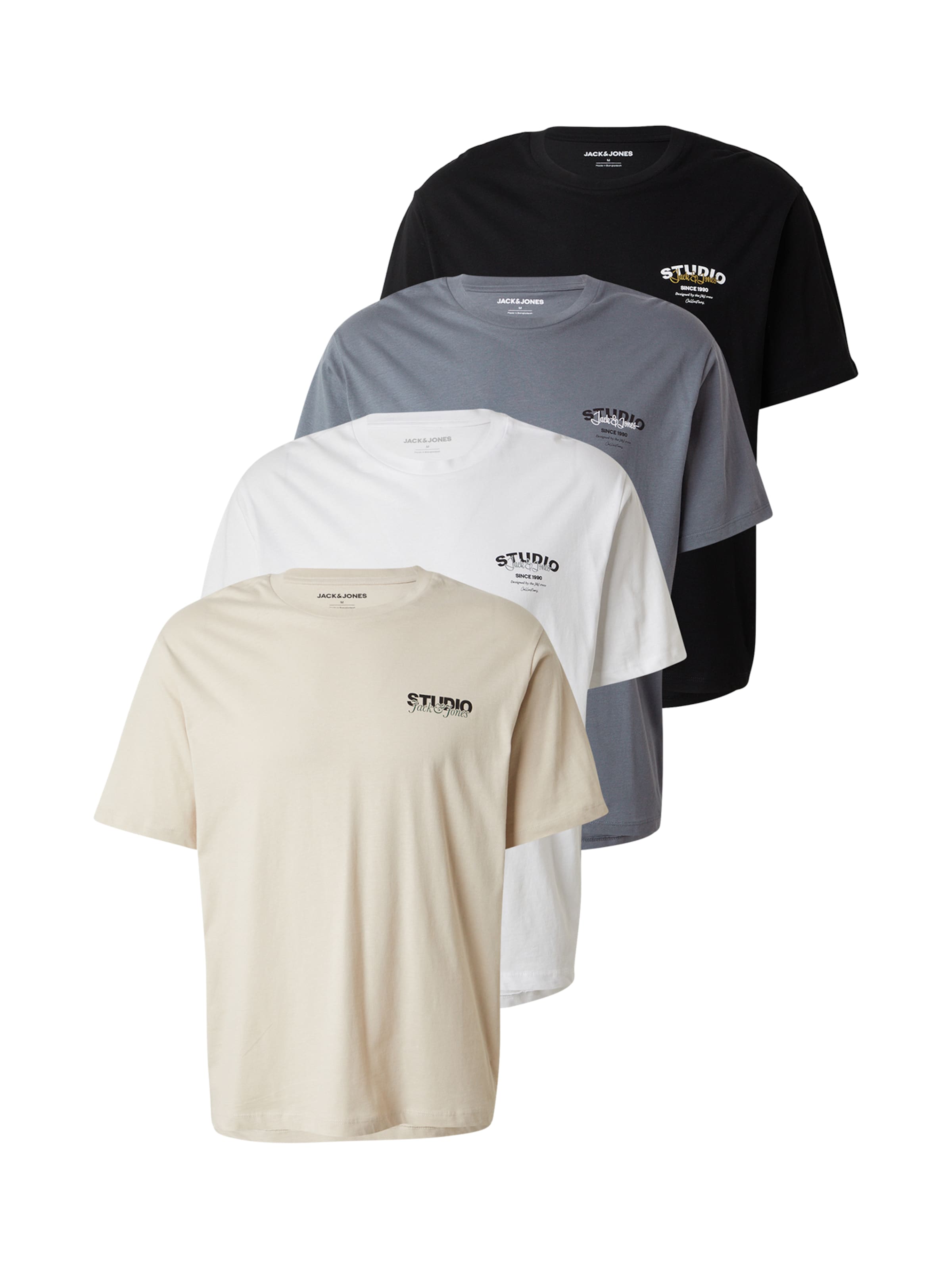 JACK & JONES Póló 'JJYUKI' - bézs: elől