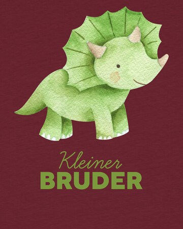 T-Shirt 'Dinosaurier 01 Kleiner Bruder' watabout.kids en rouge