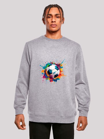 Sweat-shirt 'Bunte Fußball' F4NT4STIC en gris : devant