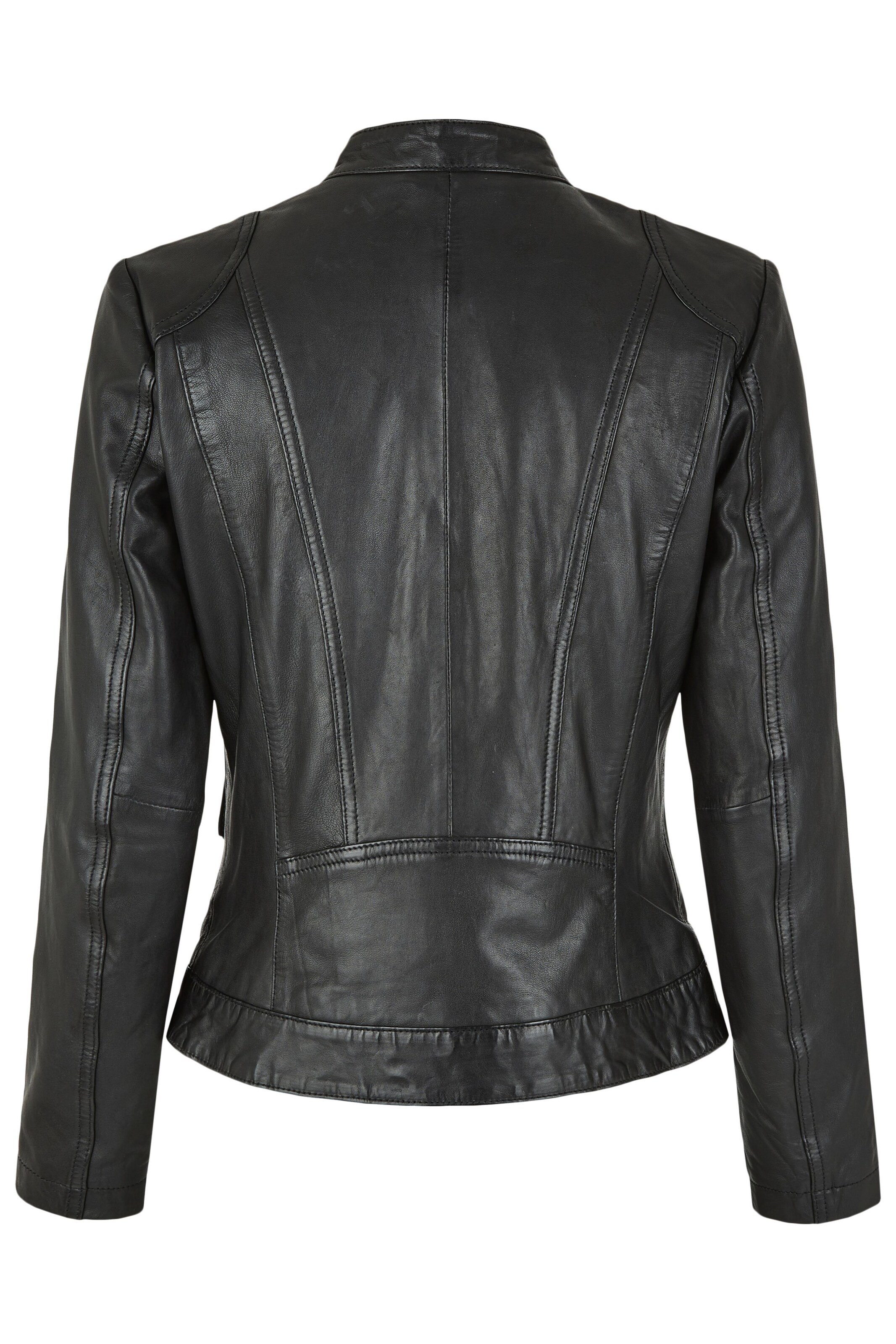 7ELEVEN Lederjacke 'SEMilana' in Schwarz