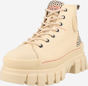 Bottines à lacets 'REVOLT SAFARI' Palladium en beige : devant