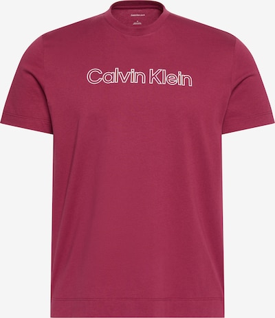 XS dydžio Marškinėliai iš Calvin Klein, spalva – burgundiško vyno spalva / balta, Prekių apžvalga