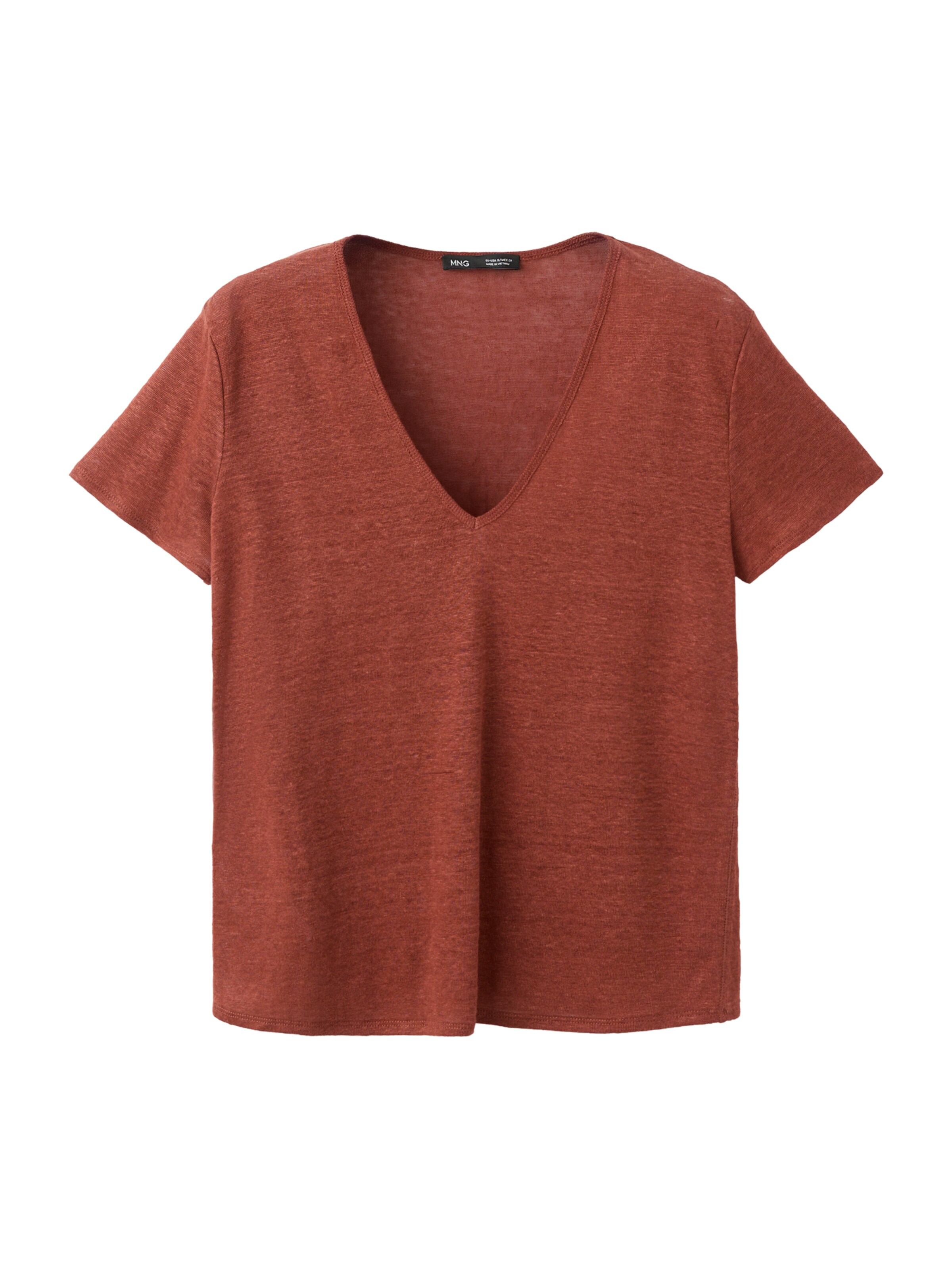 MANGO Majica 'LINITO' | rjasto rdeča barva, Prikaz izdelka