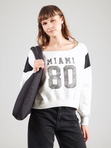 Felpa 'MINI' di HOLLISTER in bianco: frontale