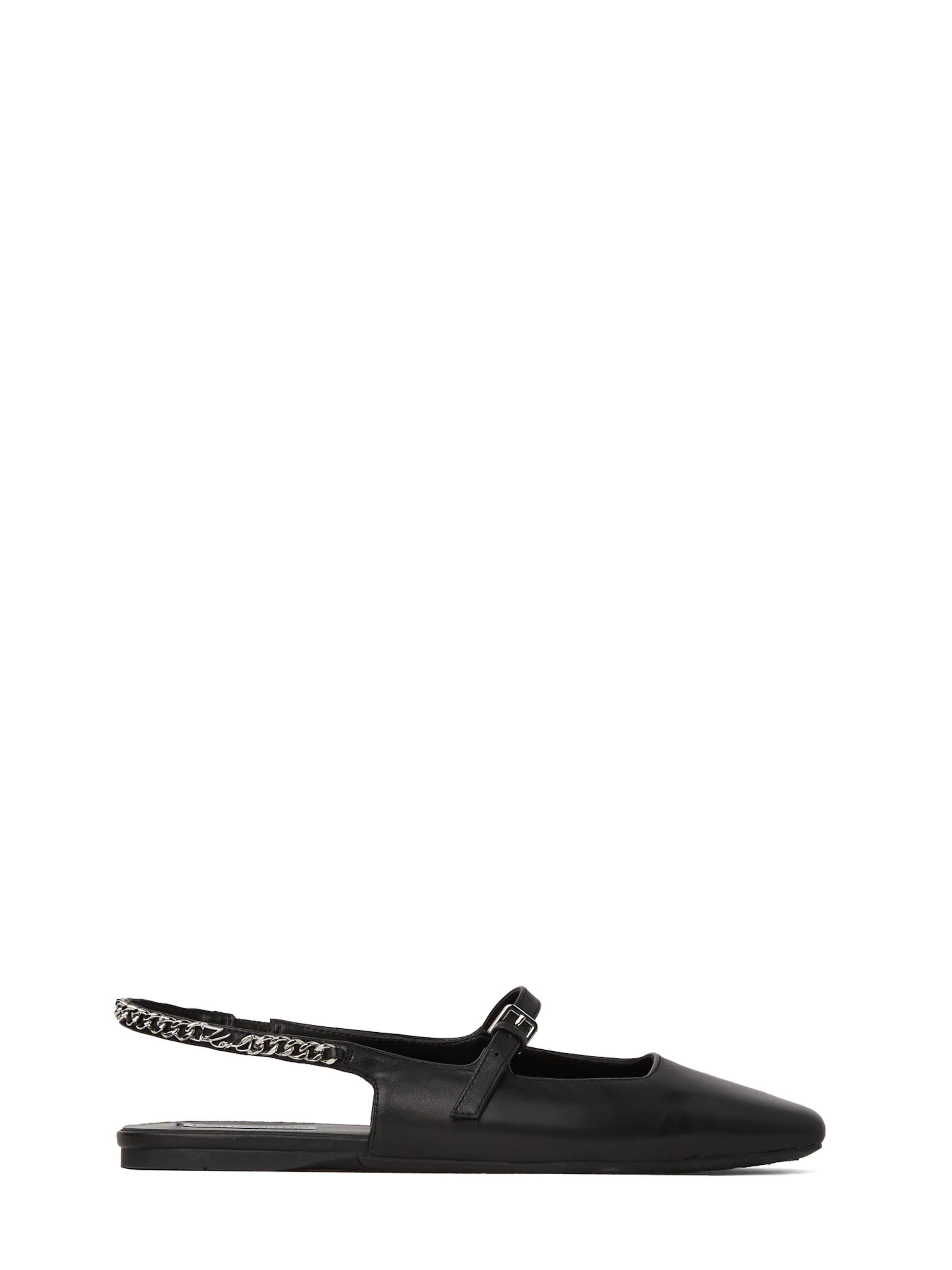Karl Lagerfeld Ballerina met riempjes 'Konnie' in Zwart