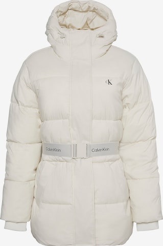 Calvin Klein Jeans Přechodná bunda – bílá: přední strana