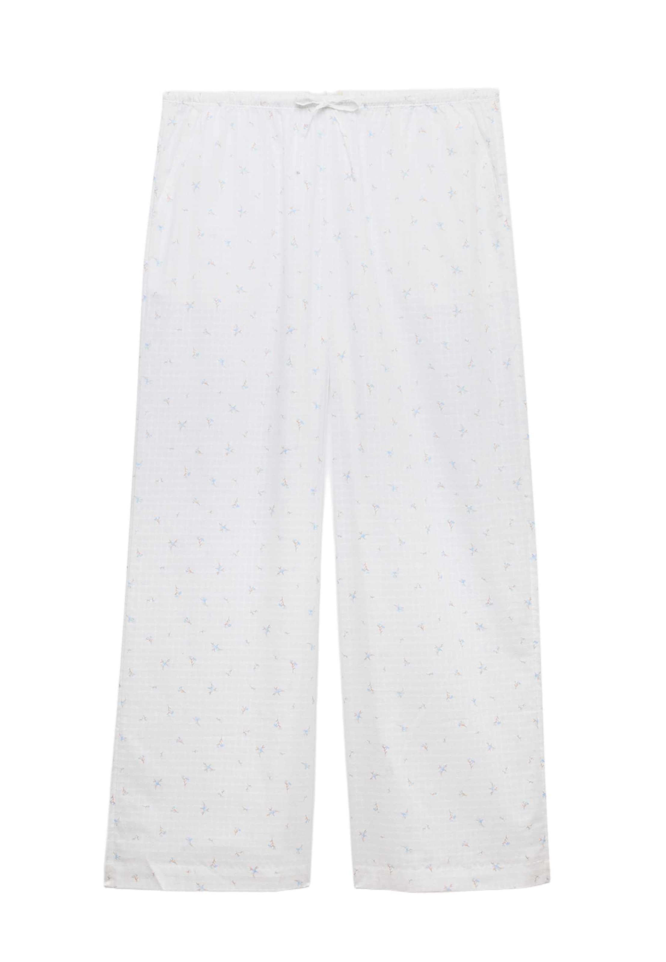 Pantalon de pyjama Marks & Spencer en blanc : devant