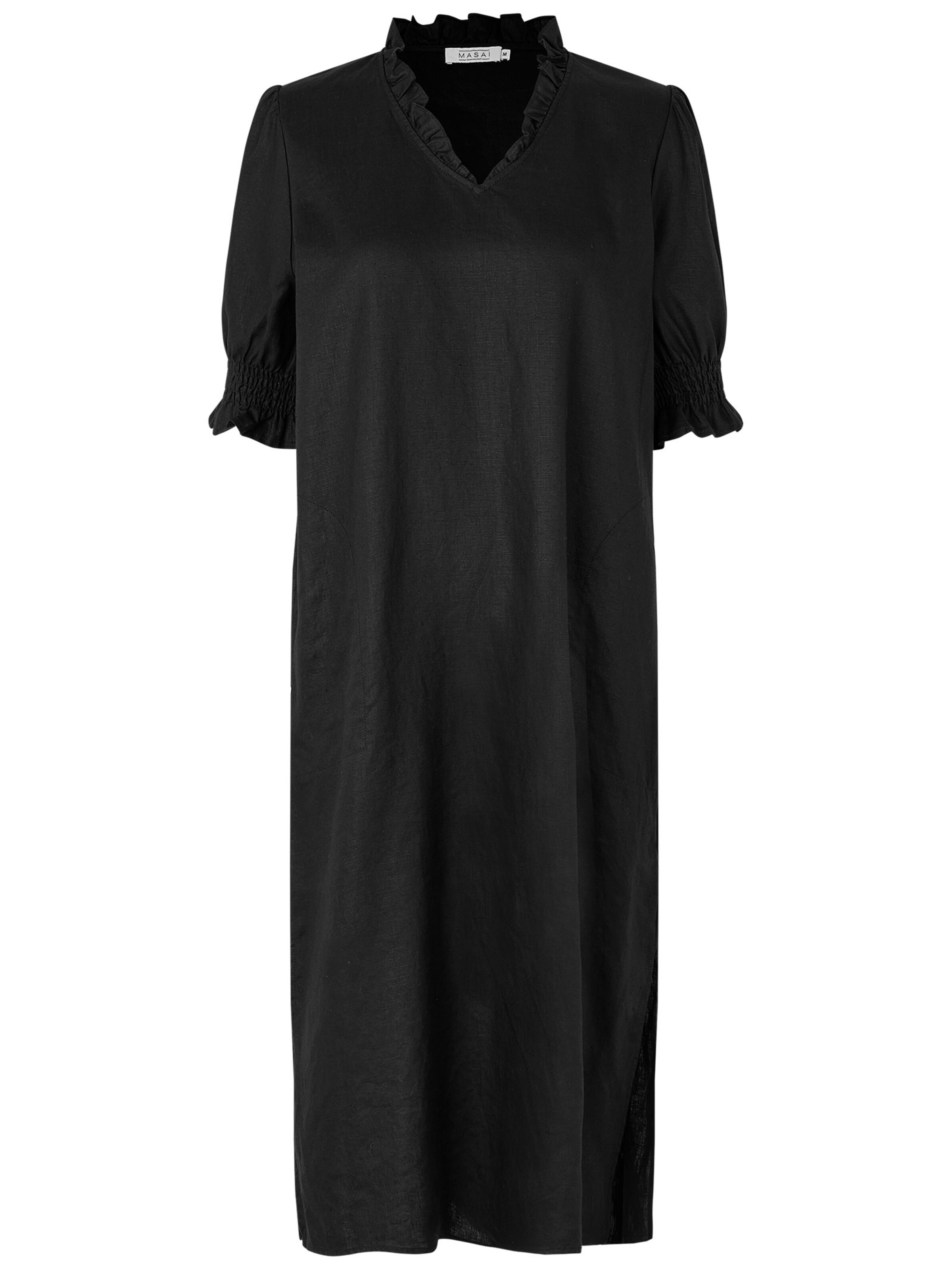 Robe 'Nydela' Masai en noir : devant