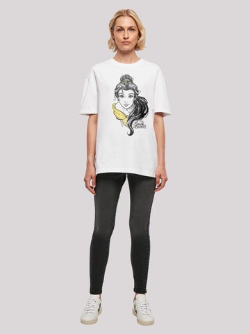 T-shirt 'Disney Belle Sketch' F4NT4STIC en blanc